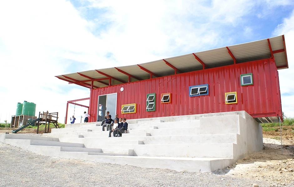 An amphitheater, play area and vegetable garden have been included as part of the site