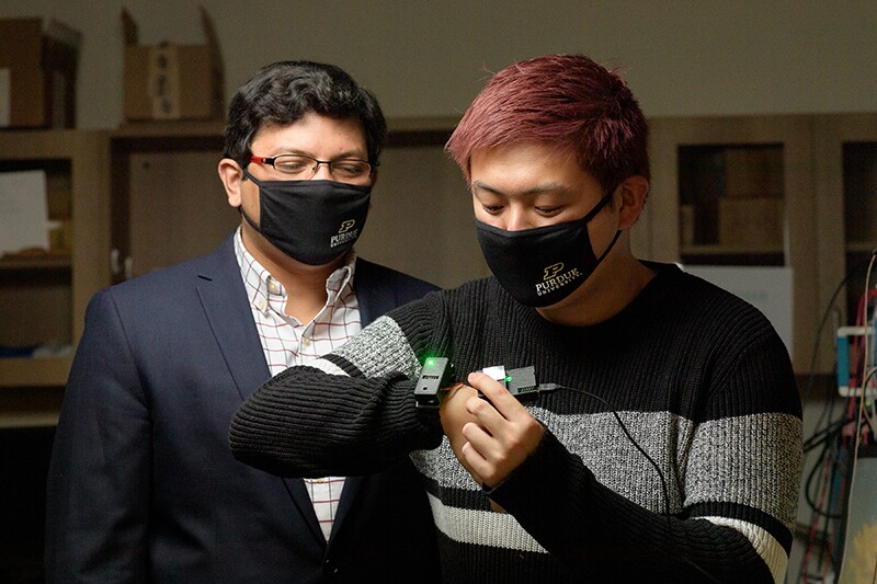 NEWS-20-66307 professor Shreyas Sen and grad student David Yang, touch sensor technology