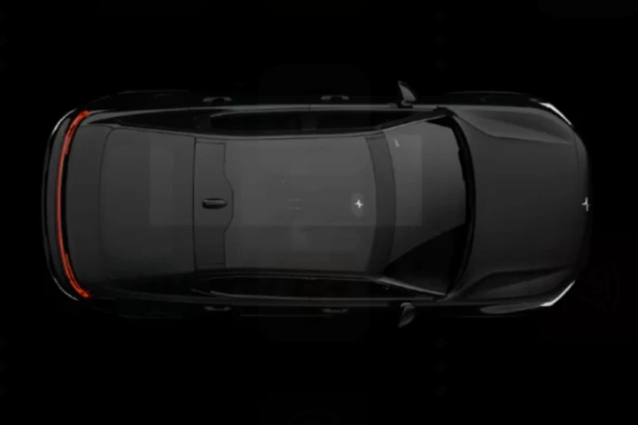 The Polestar 2, sized and priced to compete with Tesla's Model 3