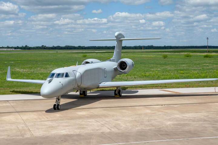 The EC-37B Compass Call electronic warfare aircraft