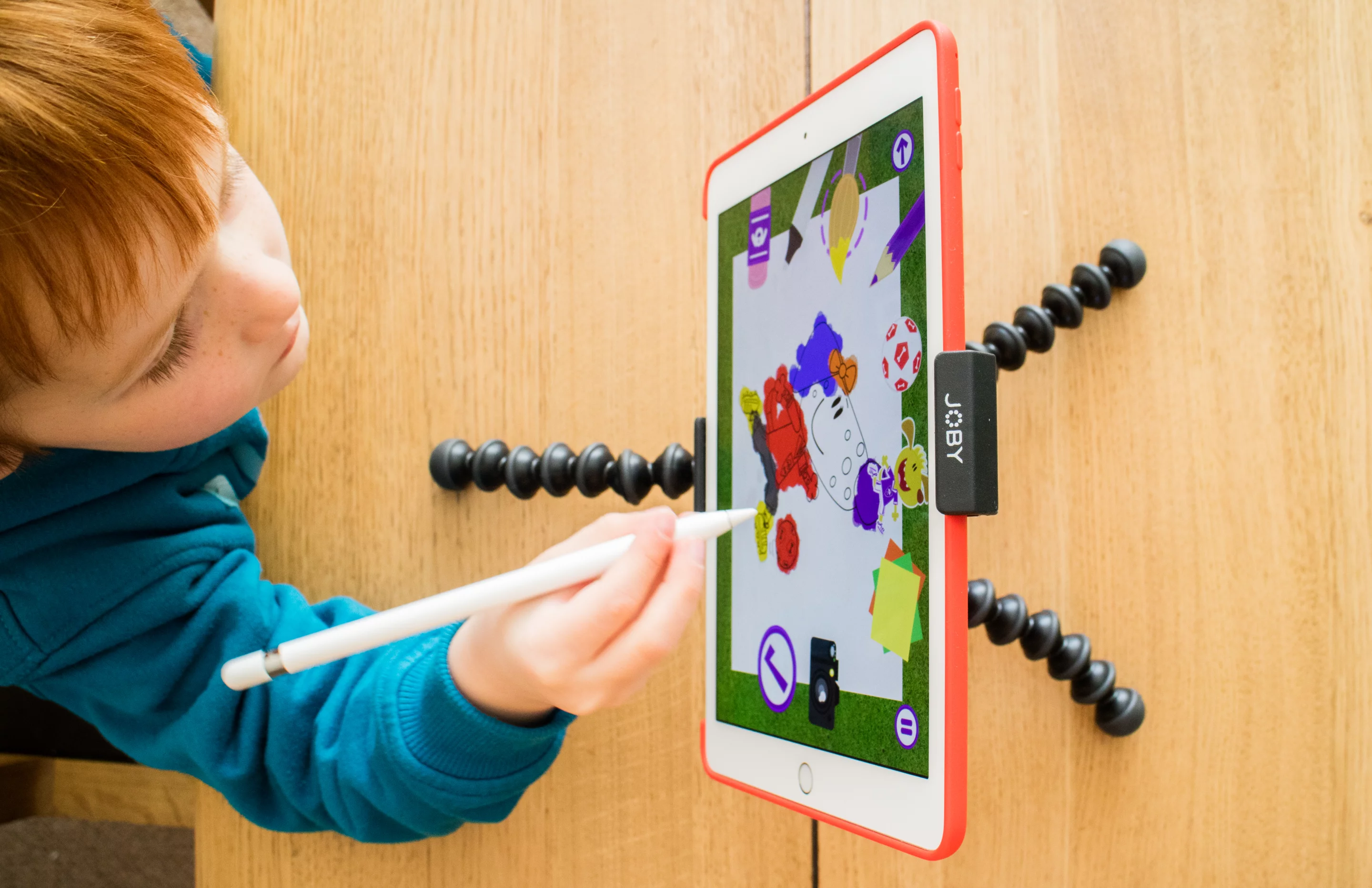 The GripTight GorillaPod Stand PRO for Tablet can be rotated between portrait and landscape orientations