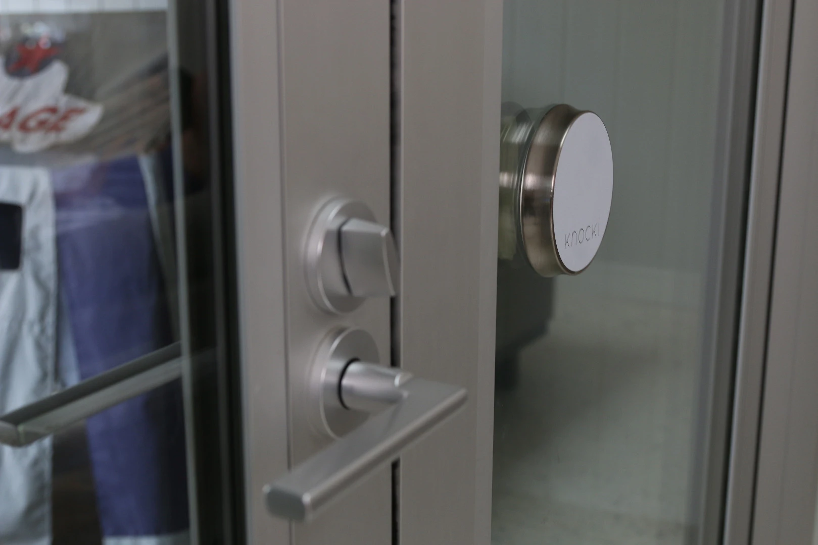 A Knocki-enabled door
