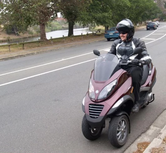 Loz Blain aboard the MP3