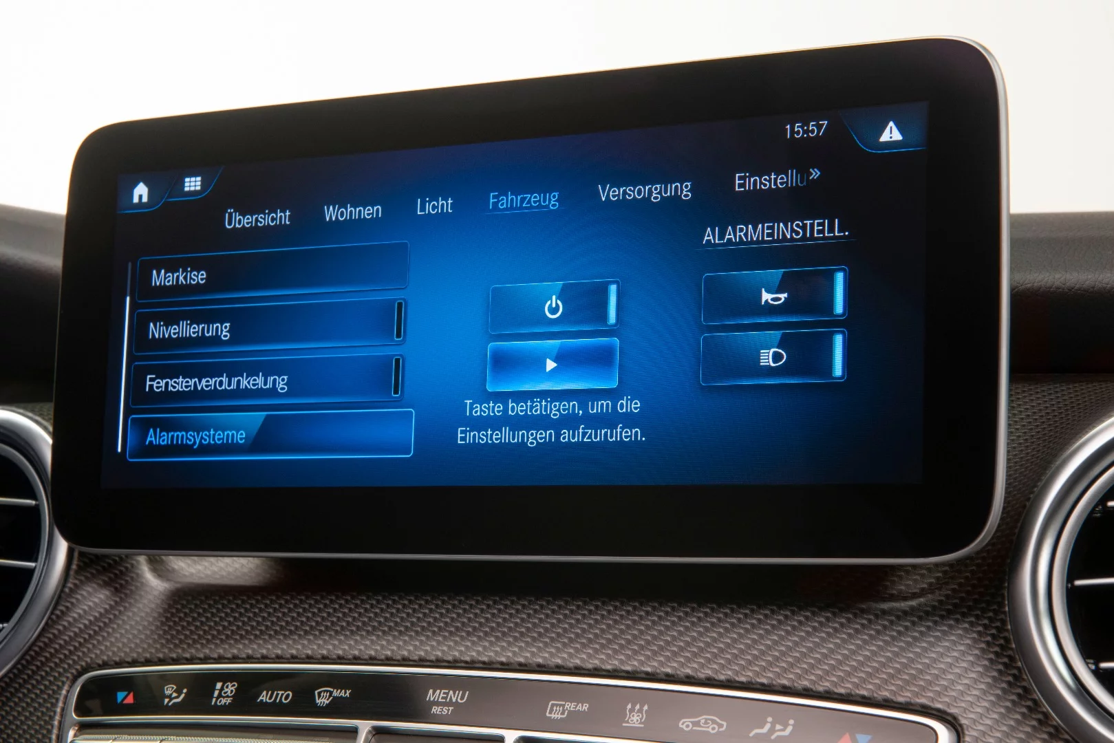 The MBAC module will link the MBUX infotainment system with a living module-mounted touchscreen, tying everything together into one smart control system