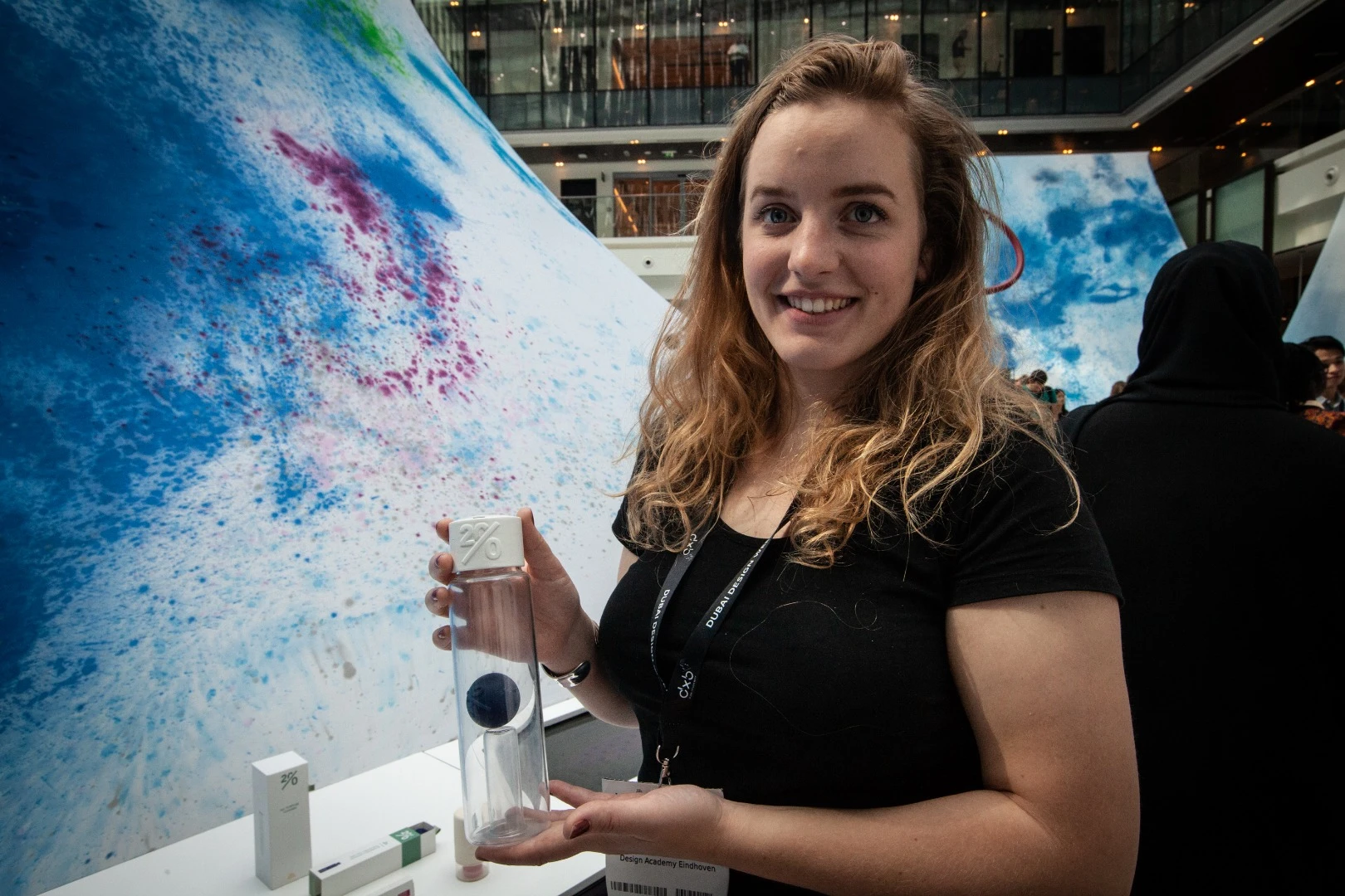 Global Grad Show winner Mirjam de Bruijn with her project "Twenty" –dehydrated household products made to reduce environmental and shipping costs