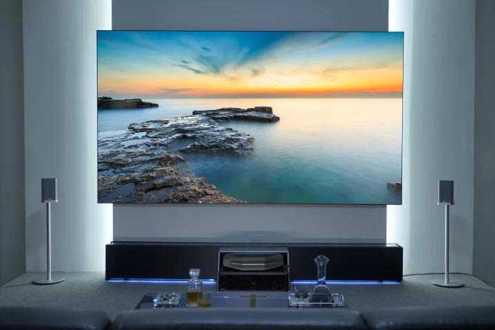 Aetherion Series UST projectors put out 2,600 or 3,300 ISO lumens, depending on the model selected