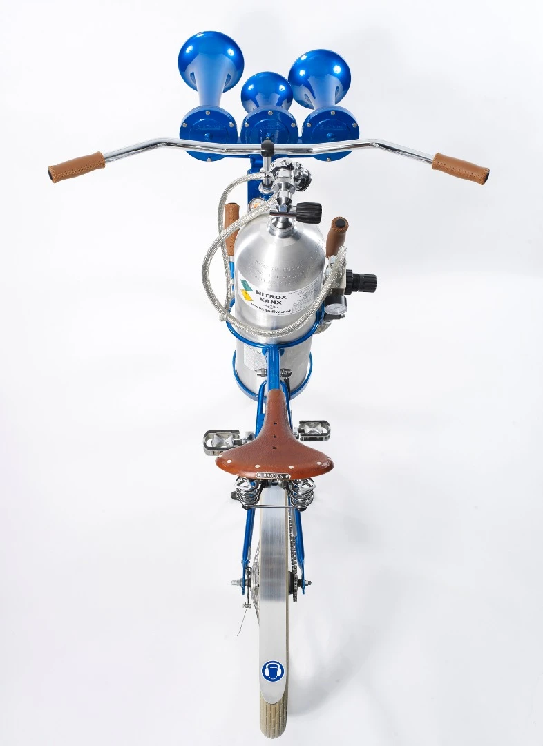 The Hornster was designed to draw attention to the fact that cyclists can have trouble getting drivers' attention
