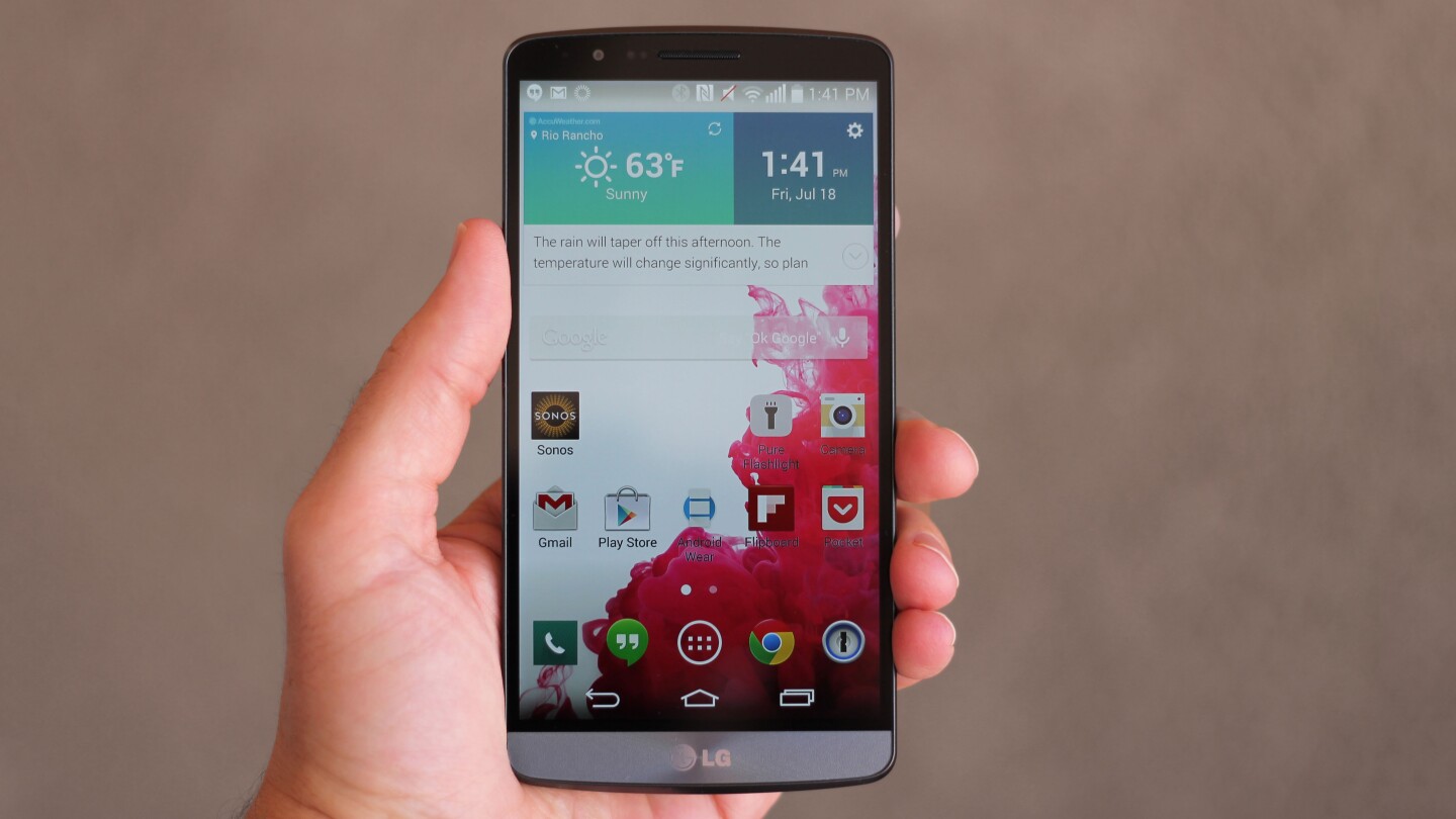The G3 has a mind-bogglingly sharp Quad HD display