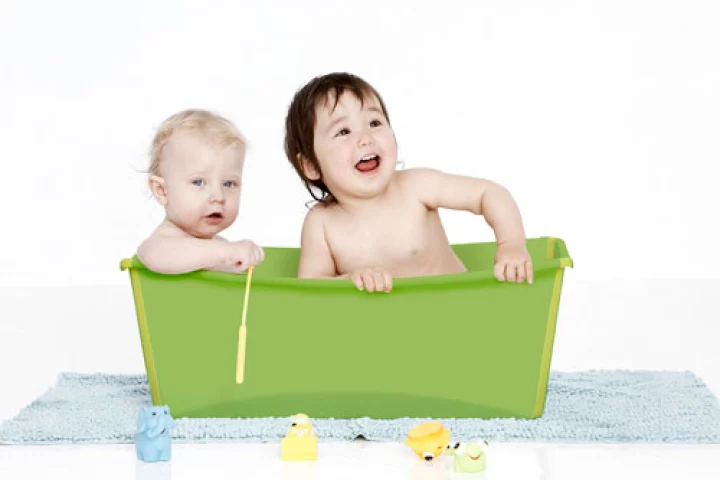 Flexi-bath is suitable for babies to four year olds and folds up when not in use