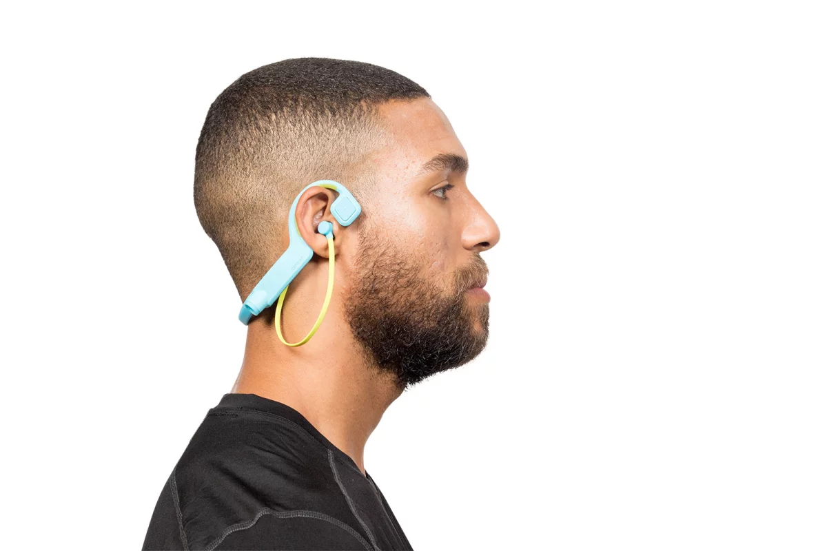 The Conduit Sports headphones offer off-ear bone conduction music listening, an in-ear bud-type experience, or a combination of both