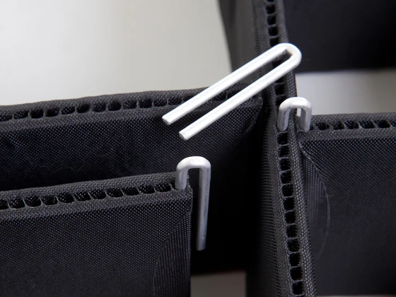 The pins are easy to remove and secure