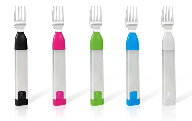 HAPIfork comes in a range of lurid colors