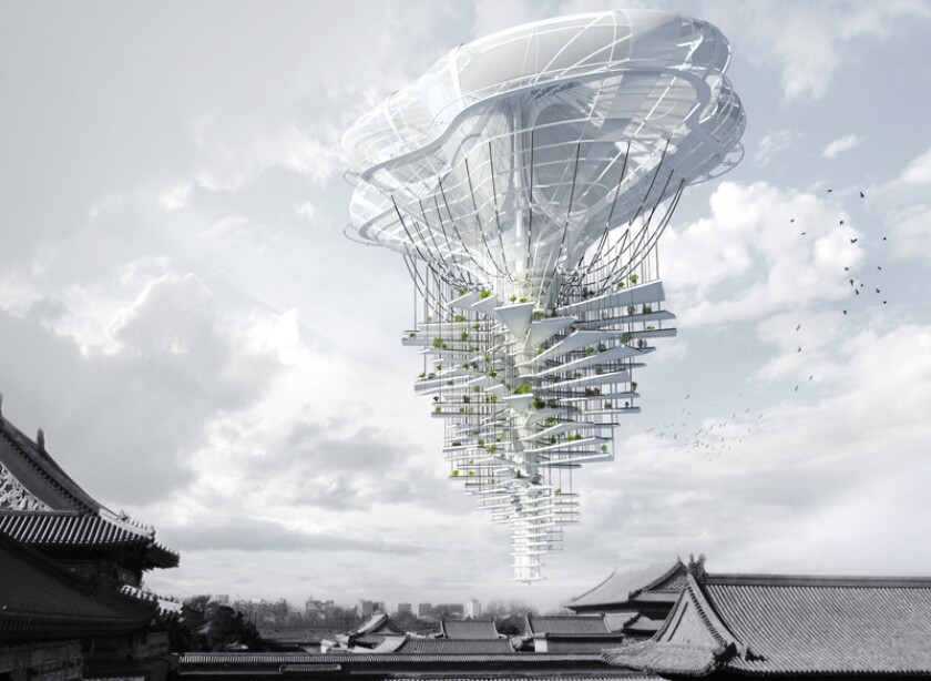 Third place: Ting Xu and Yiming Chen's Light Park is a floating city to provide green areas to space-choked cities
