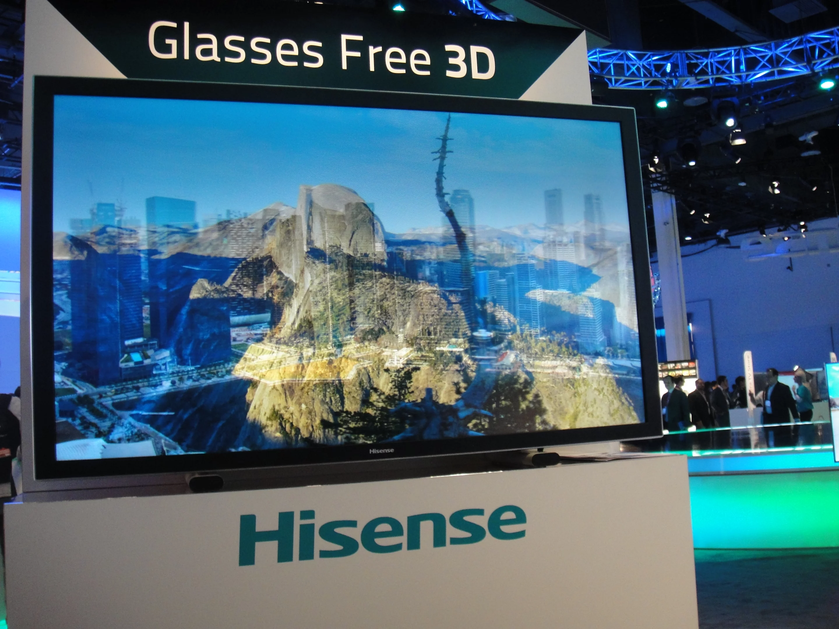 A facial tracking system built into the TV also adjusts the image subtly to ensure a user gets the best view possible