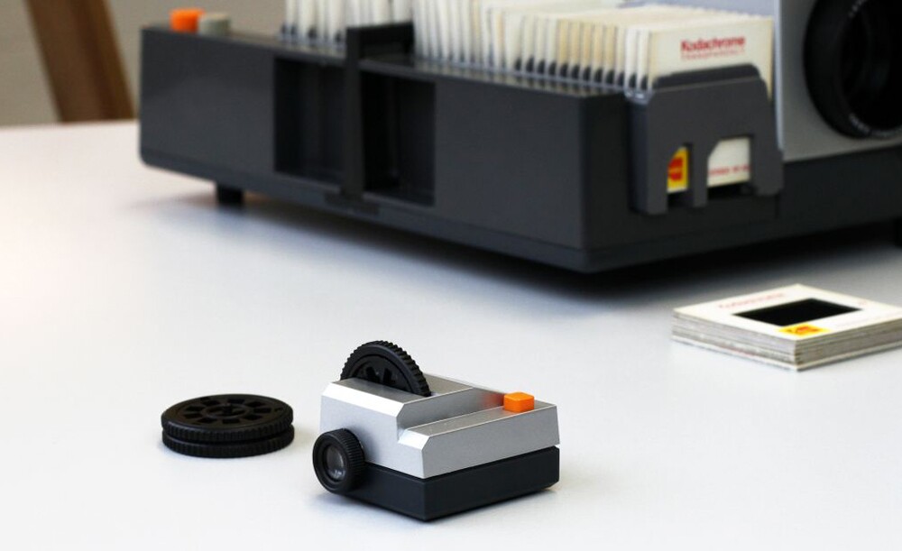 A pledge of $40 on Kickstarter will bag you a Projecteo in Rollei P35 projector colors