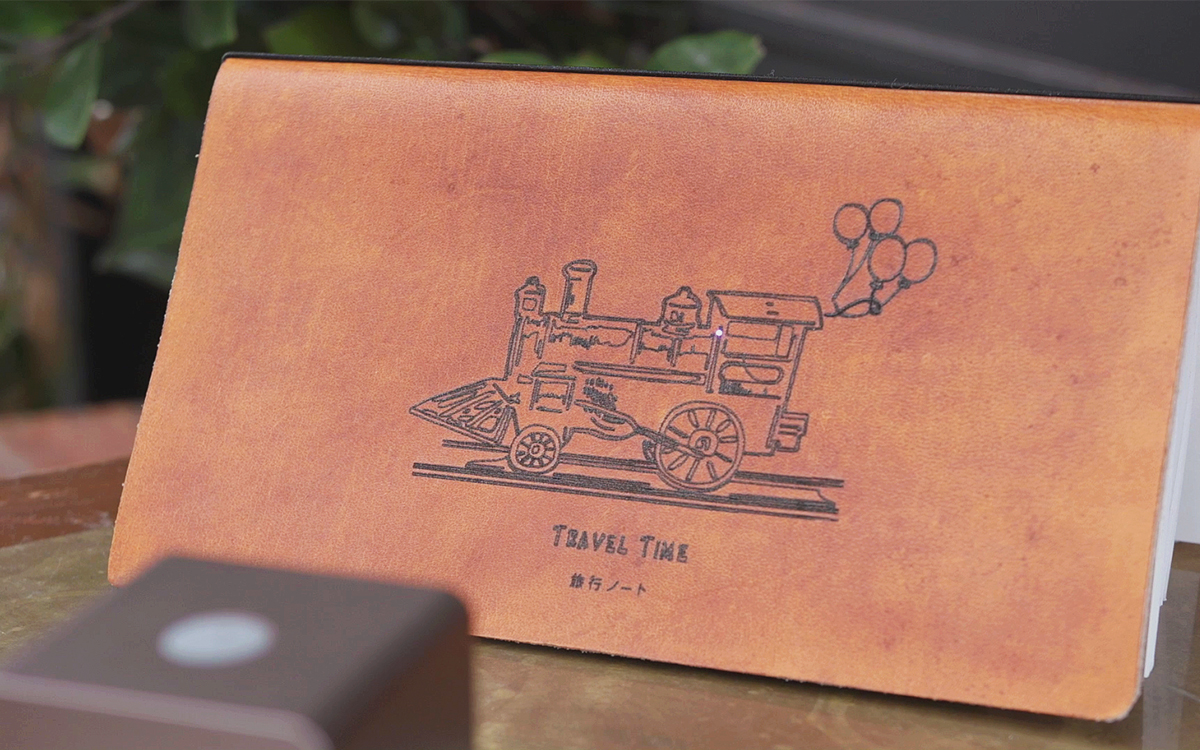 Cubliio can engrave a variety of materials, including leather