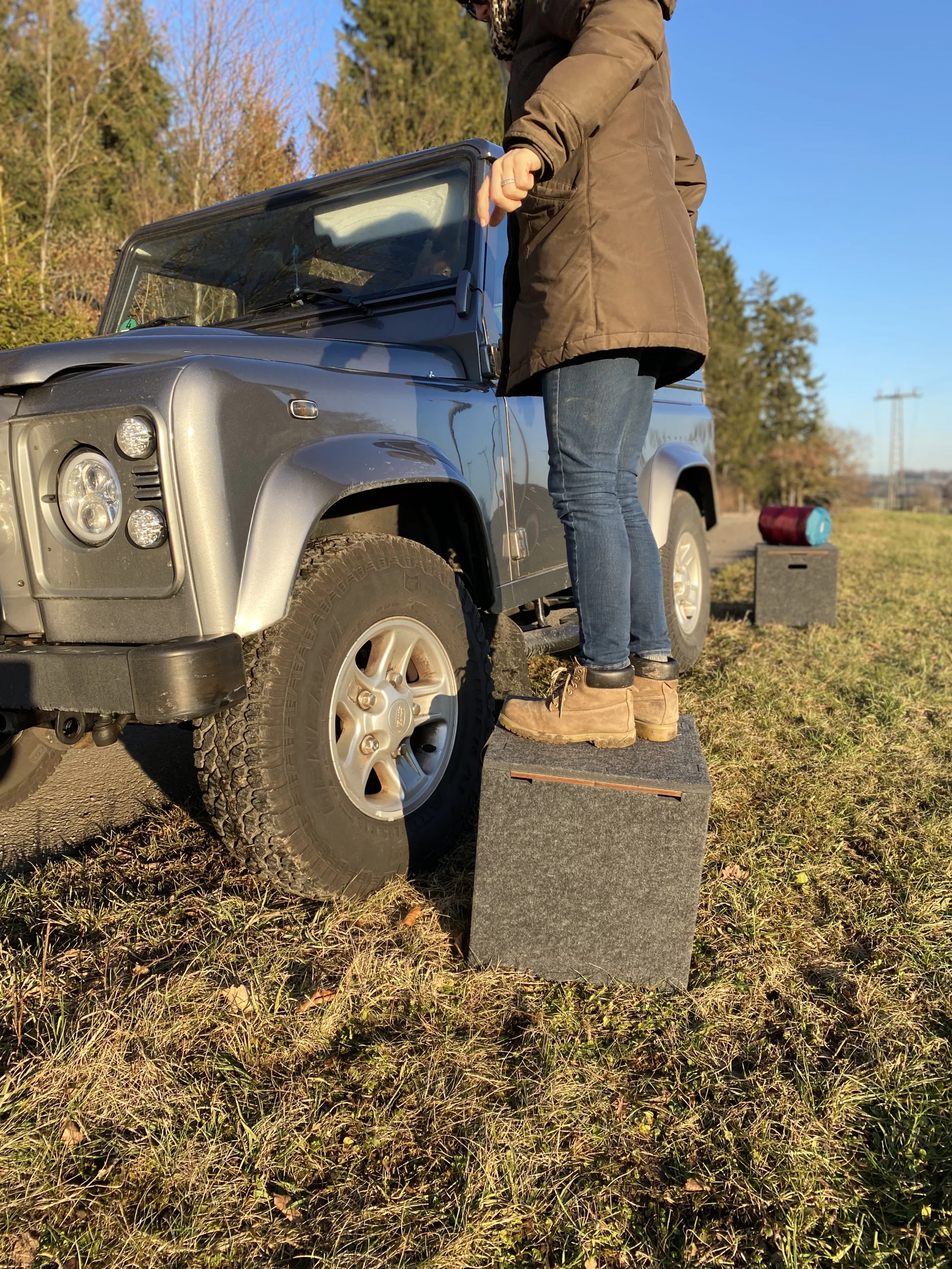 The boxes are sturdy enough to serve as a step stool