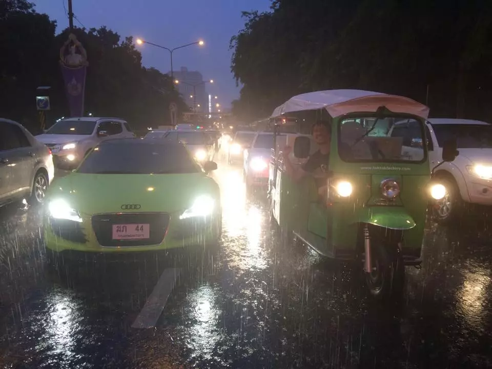 Traveling across the Northern Hemisphere in autumn means there's a good chance for wet weather
