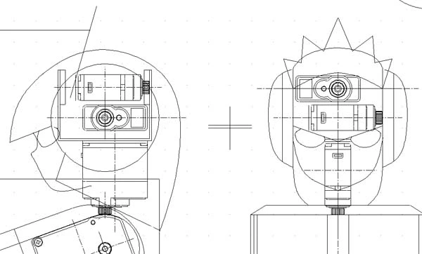 Dr. GIY's CAD rendering shows where the servo motors go inside the head (Photo: Dr. GIY)