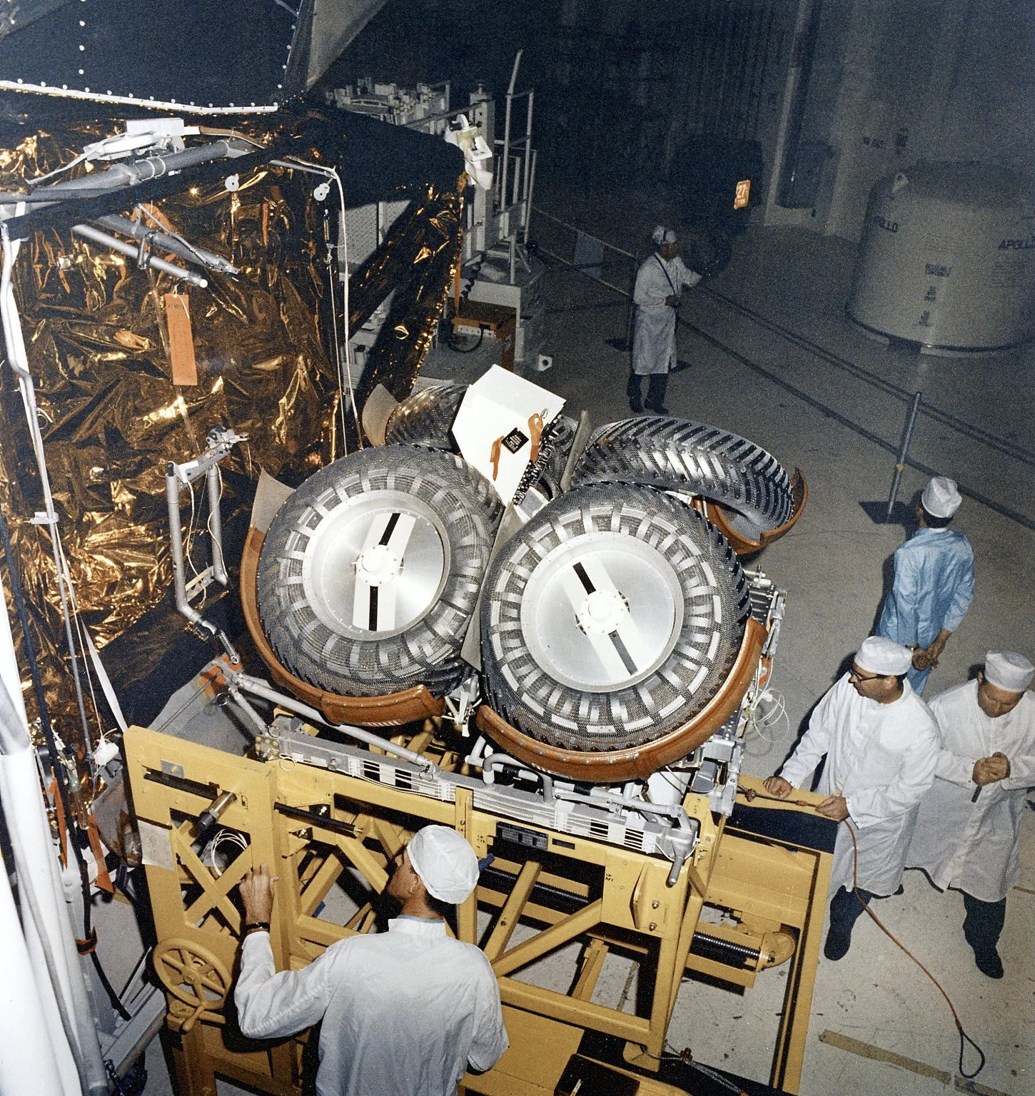 The Lunar Rover folded for stowage