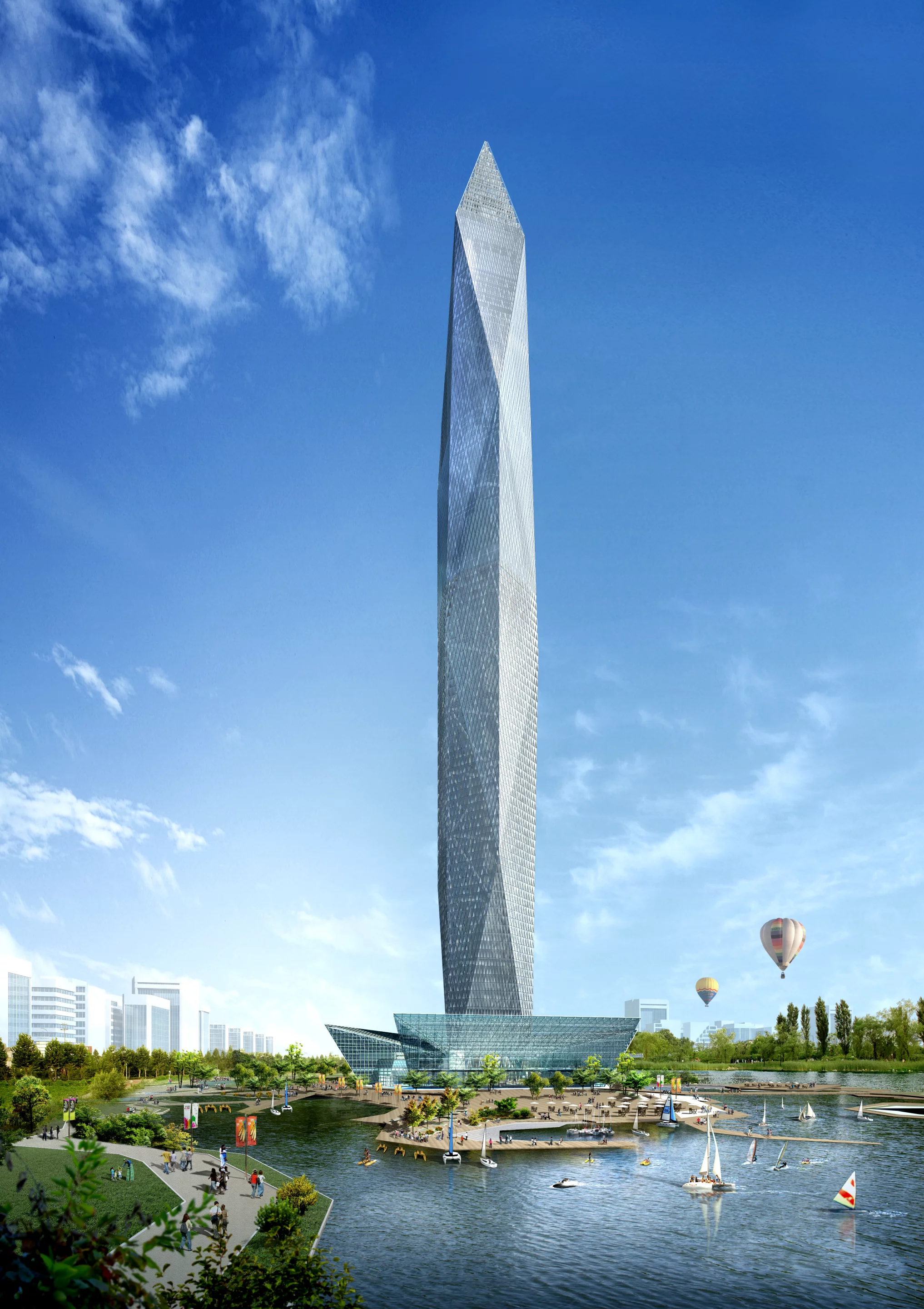 Tower infinity is planned for a site near the Incheon International Airport just outside of Seoul, Korea