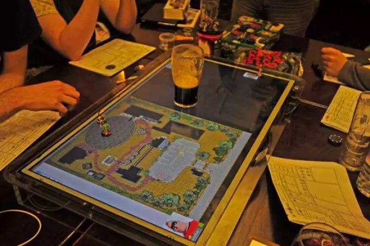 GameChanger is a damage-resistant screen designed to act as a virtual surface for tabletop games like Dungeons & Dragons and Warhammer