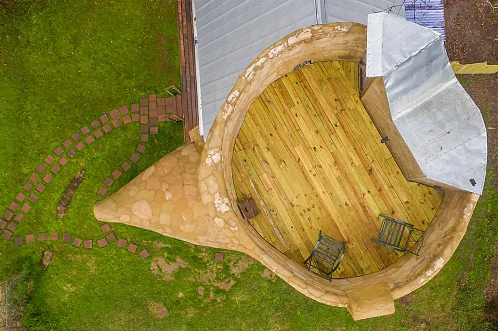 Bird's eye view of the Cowboy Boot House