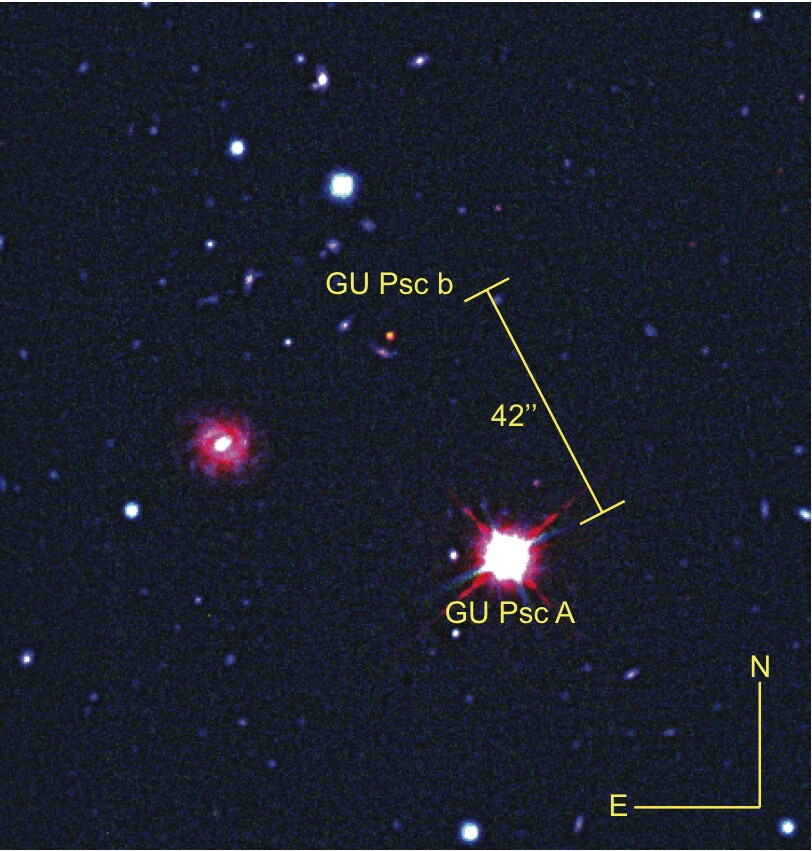The exoplanet was detected using infrared imaging, with no adaptive optics (Image: Gemini Observatory)