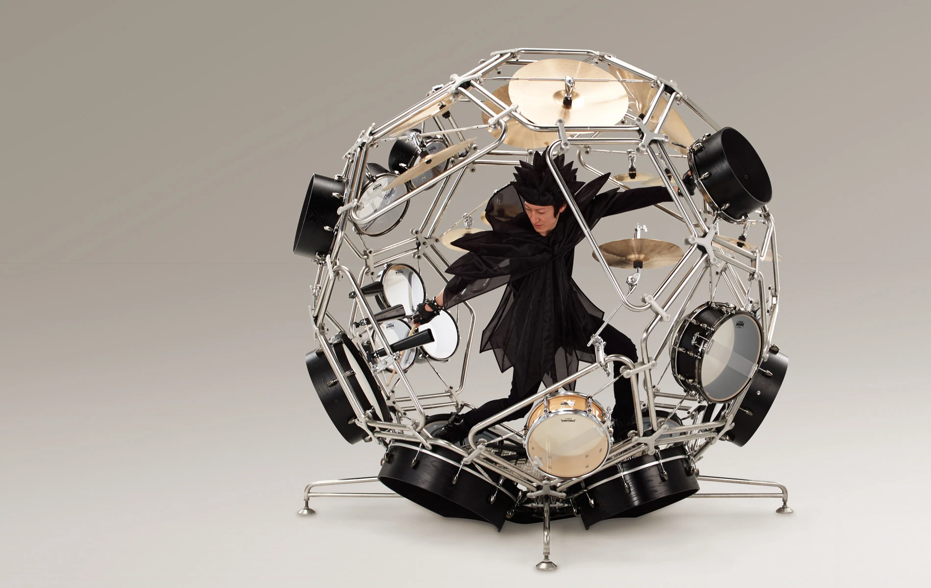 The Raijin drum kit prototype from the Yamaha Motor Company Design Center