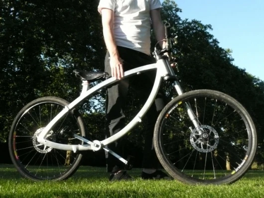 The Contortionist folding bike with its unique styling and chainless drive