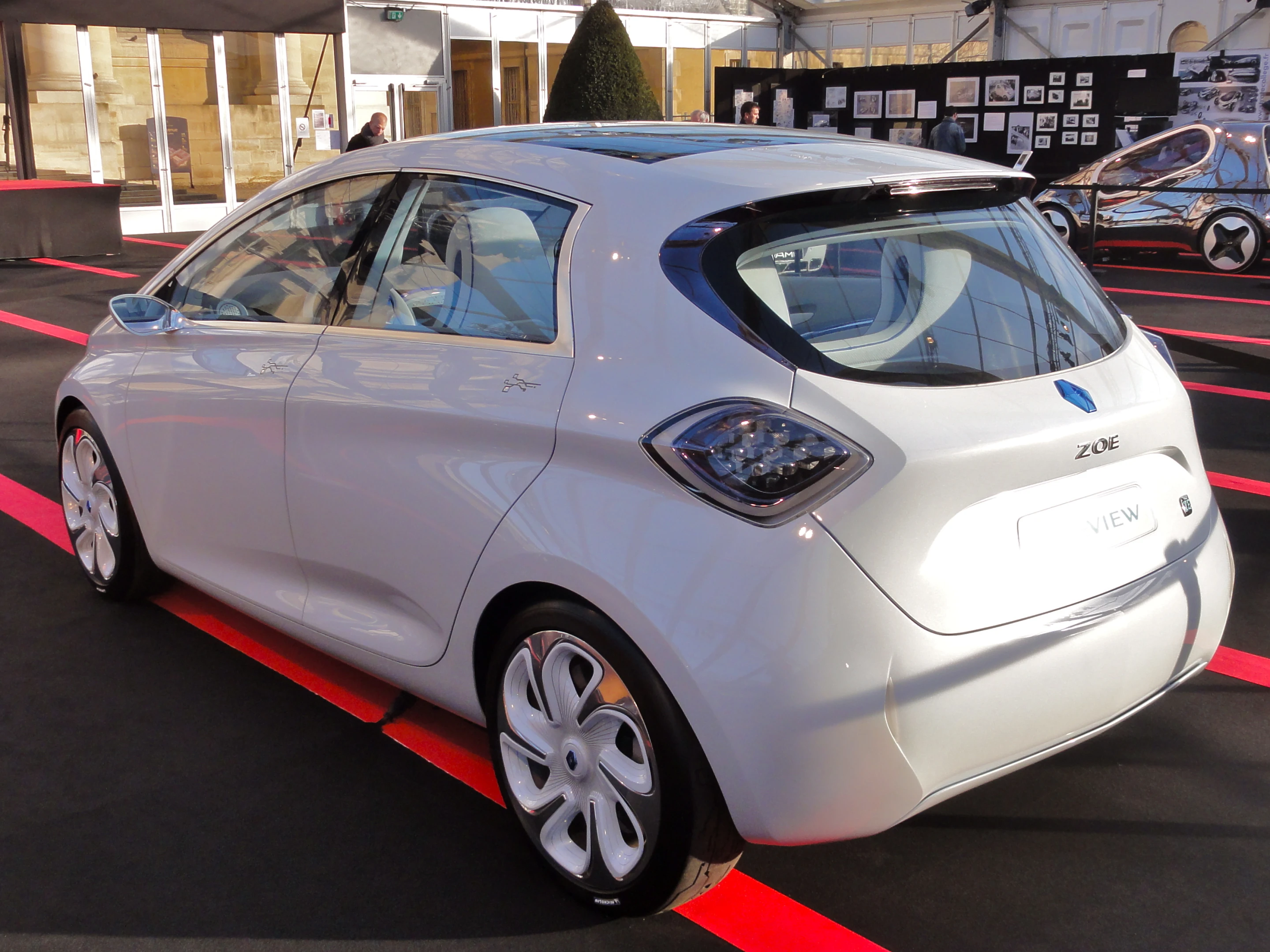 The almost final design of the new electric supermini on display at the 27th International Automobile Festival at the Hotel National des Invalides in Paris last month