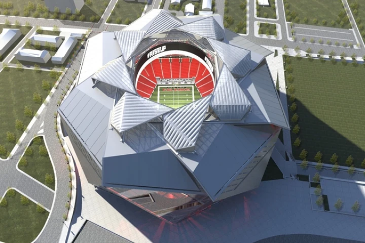 The New Atlanta Stadium will have a roof that opens and closes in a similar way to a camera shutter