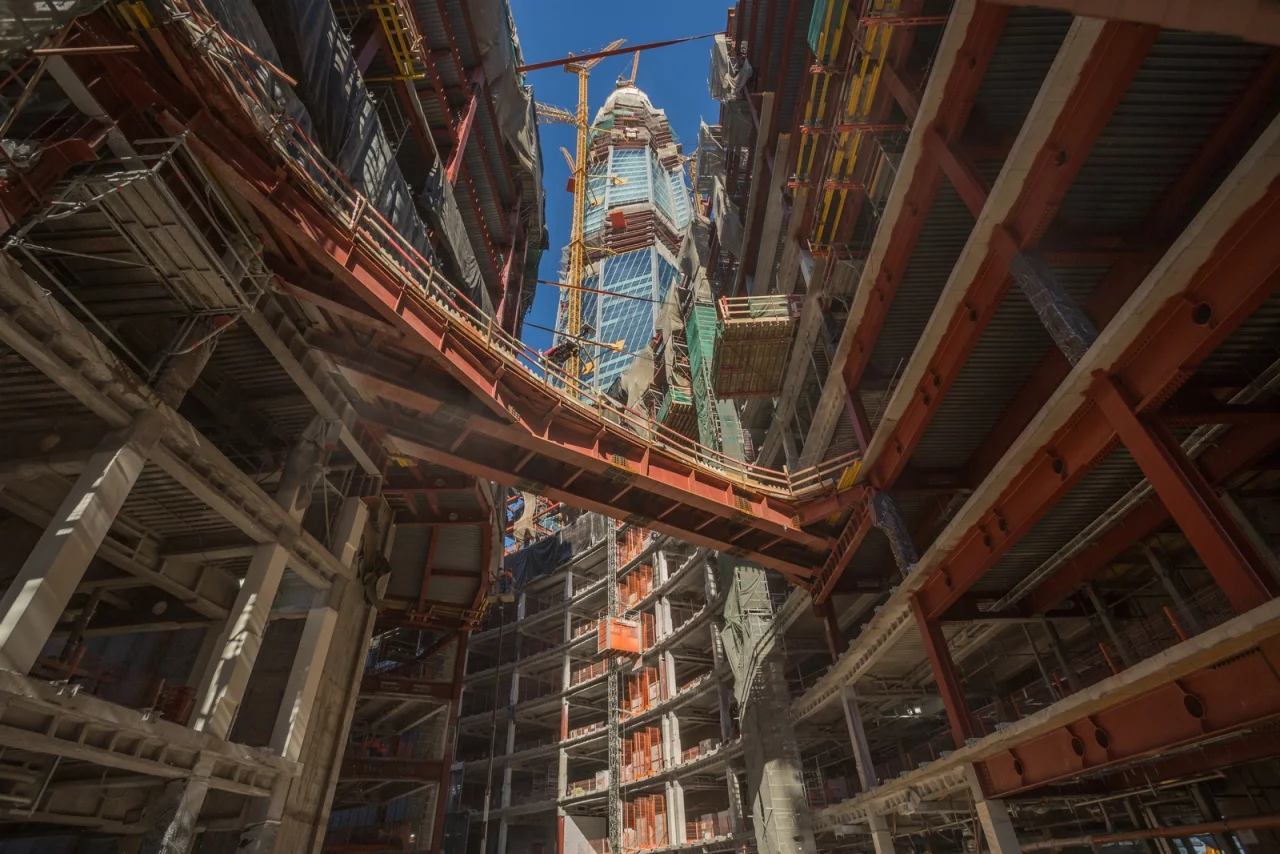 The Lakhta Center's construction was a huge undertaking and required concrete foundations to be poured continuously for 49 hours straight