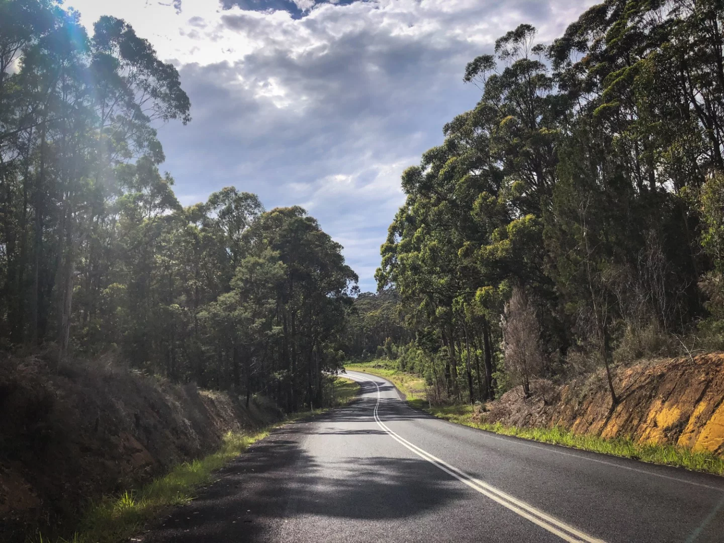 Imlay Road, welcome bitumen after 24 hours on gravel and dirt