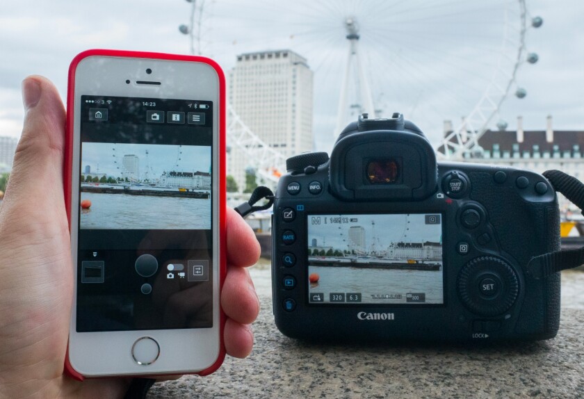 The built-in Wi-Fi on the Canon EOS 5D Mark IV allows for remote shooting and wireless transfer of content