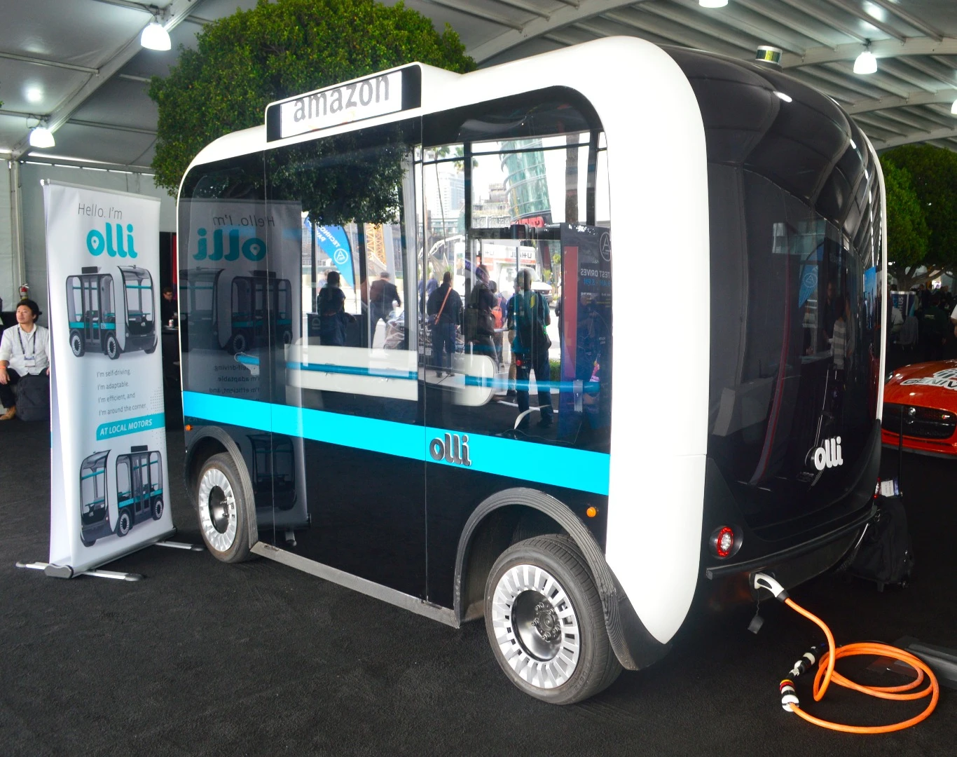 Not exactly a truck, but not a car either, the Olli is an autonomous electric bus from Local Motors