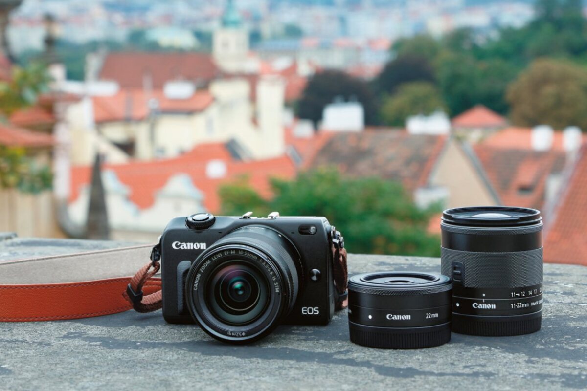 The Canon EOS M2 mirrorless interchangeable lens camera