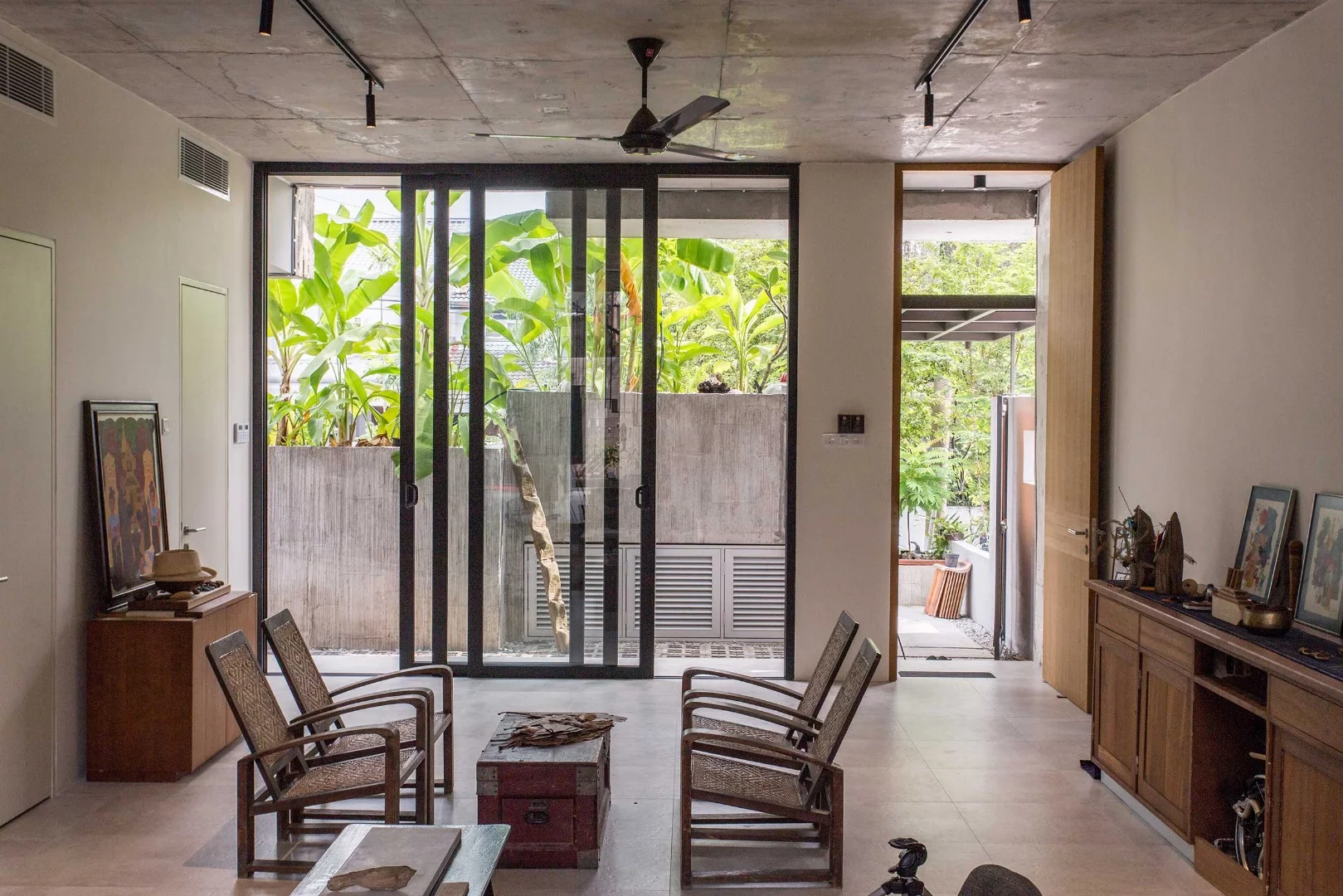 Living space inside the Planter Box House