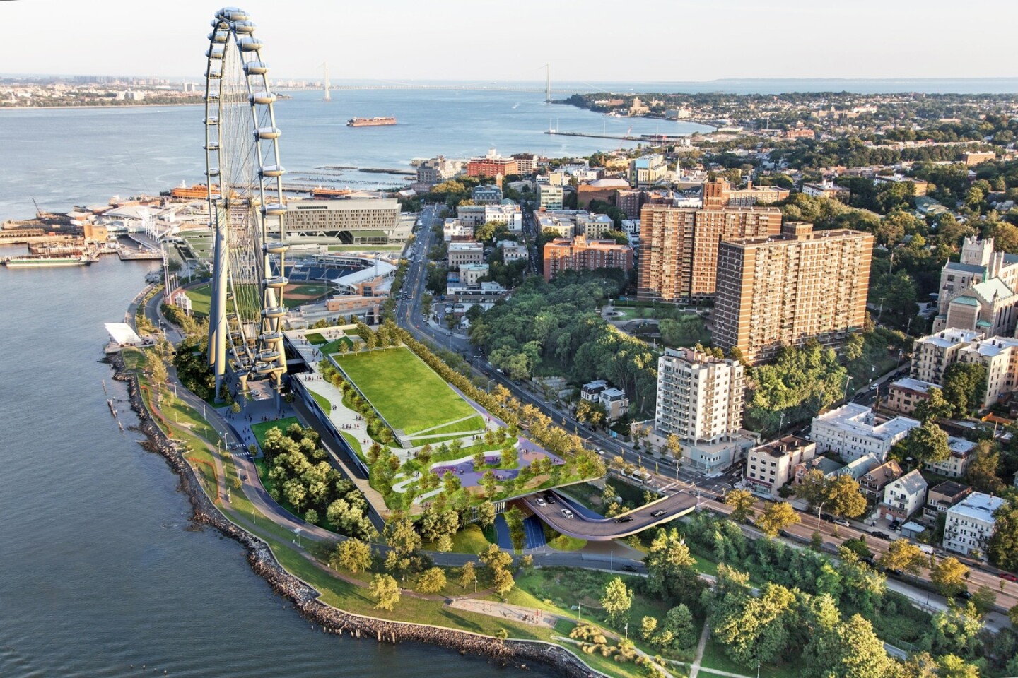 The site will include an amphitheater, a beer garden and a children's playground