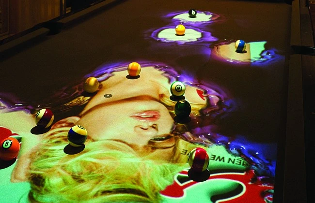 The CueLight Interactive Pool Table System's Reveal mode
