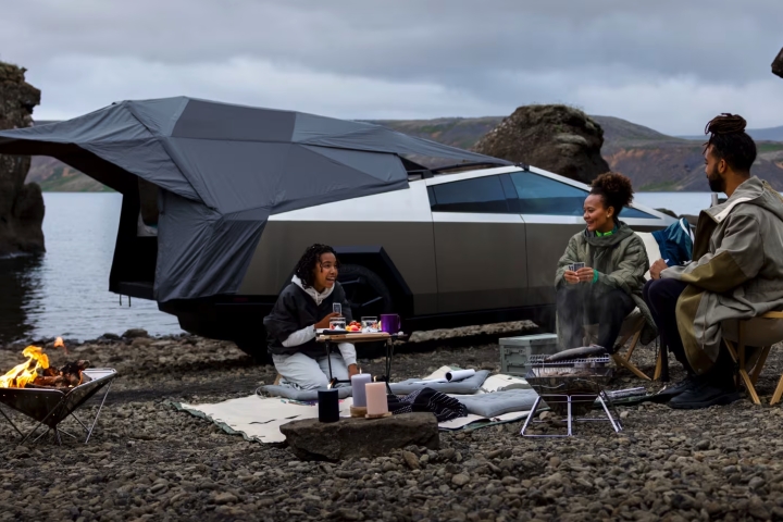 Tesla isn't waiting to make the Cybertruck an innovative micro-camper, already offering an inflatable Basecamper package