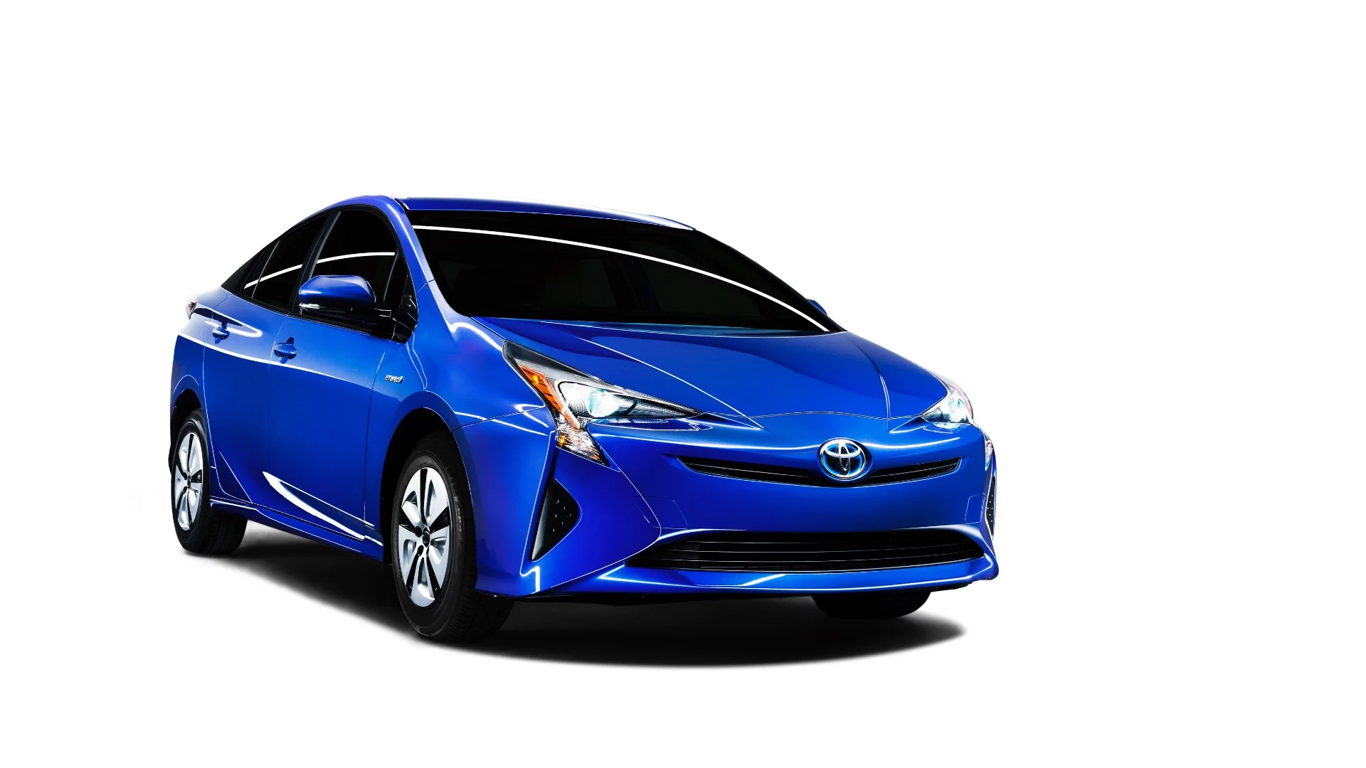 The new LED headlamps give the Prius a much different face