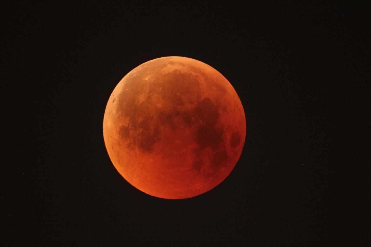 The Moon as seen during a lunar eclipse