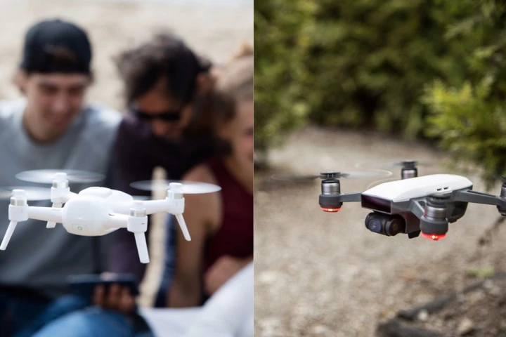 It's a mini-drone face-off: DJI Spark vs. Yuneec Breeze