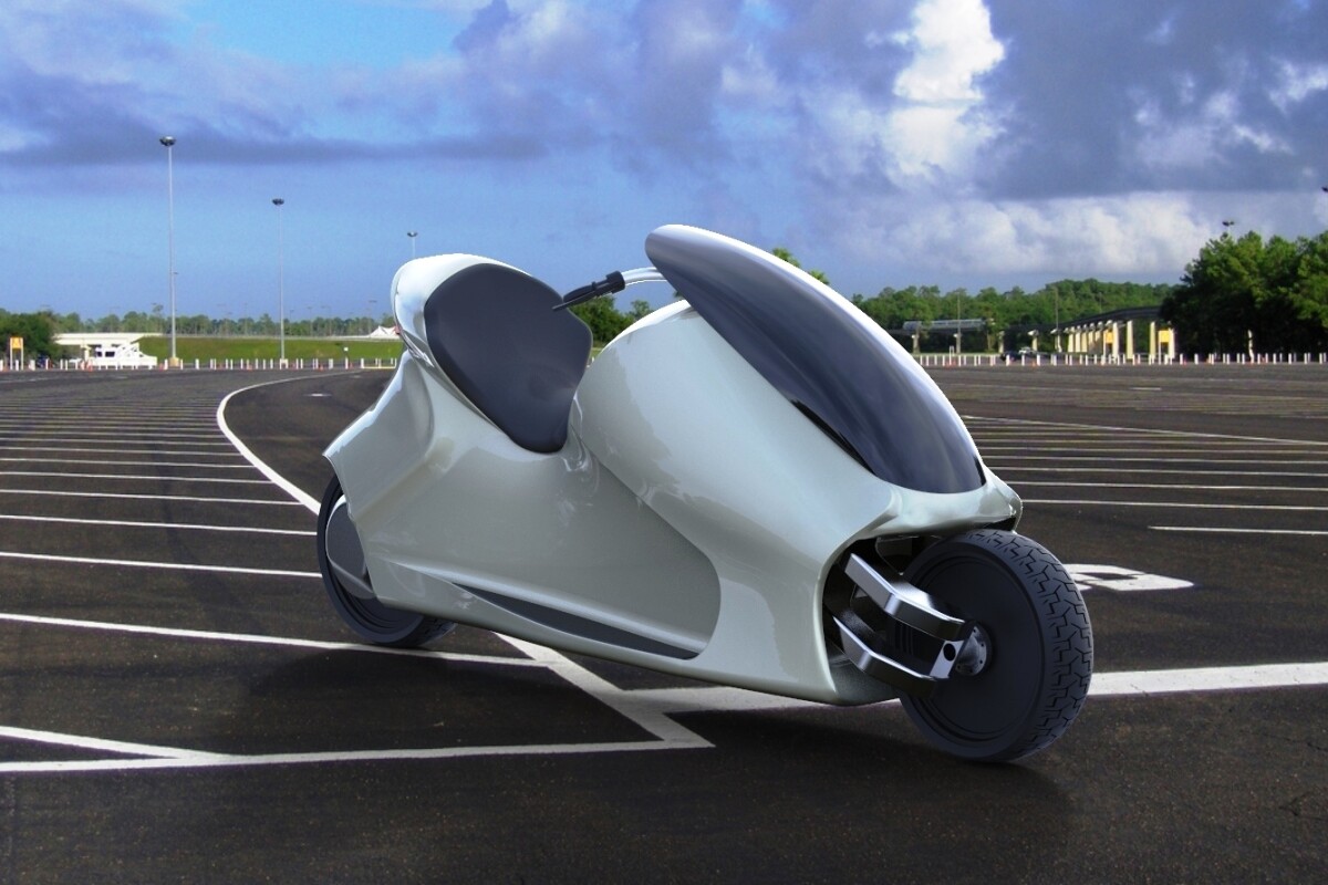 Selfbalancing motorbike makes a stand