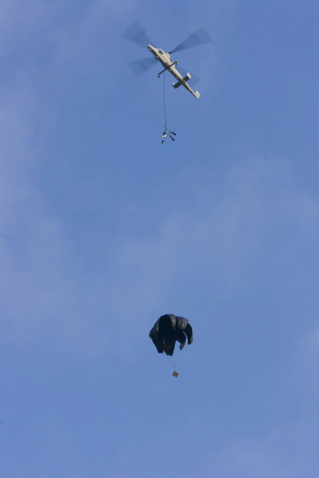 A total of 11 cargo airdrop tests were conducted using the Armyâ€™s low cost low altitude cross parachute