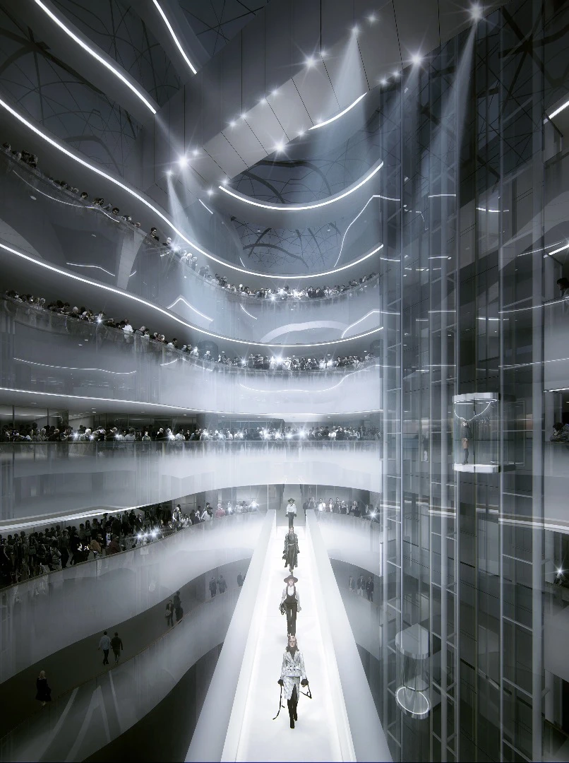 The central atrium will also include a catwalk for occasional fashion shows