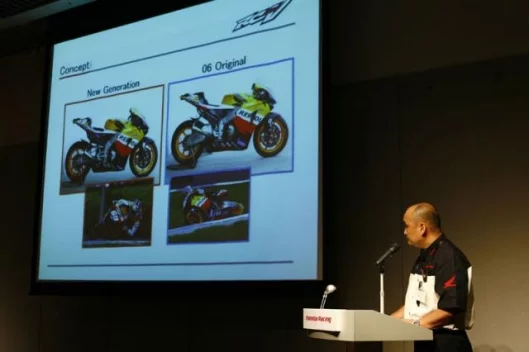 HRC's Mr Yoshii briefs the assembled media