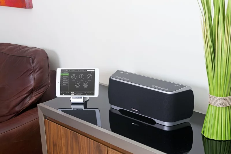 Users can select from a variety of compatible music services, such as Grooveshark, Napster and TuneIn