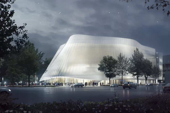 The façade of the China Philharmonic Concert Hall will be made of ceramic fritted glass